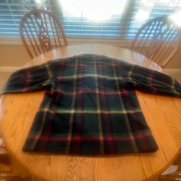 Vintage Peabody House Wool Blend Red Green Plaid Jacket 11/12 Equestrian Style - Picture 2 of 11
